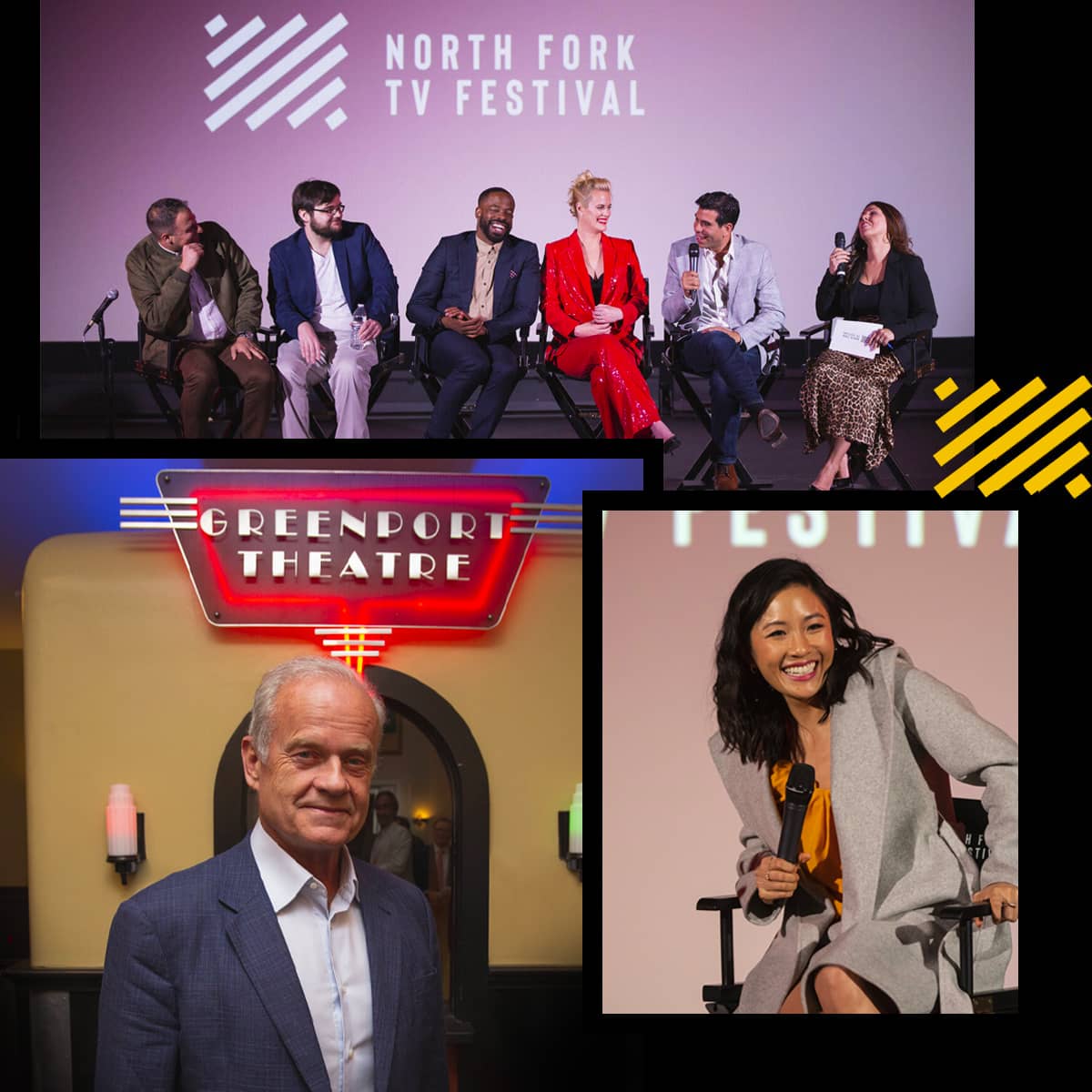 Kelsey Grammar, Constance Wu and other panelists at the 2019 North Fork TV Festival