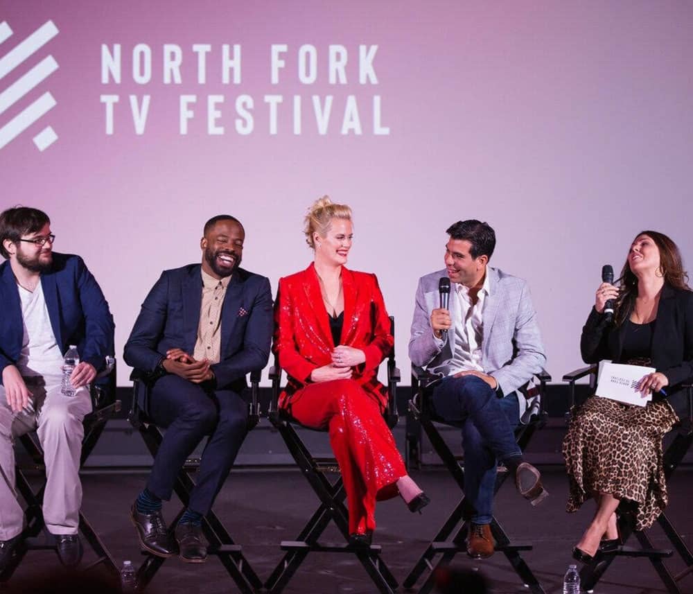 2019 Festival panel talking and laughing
